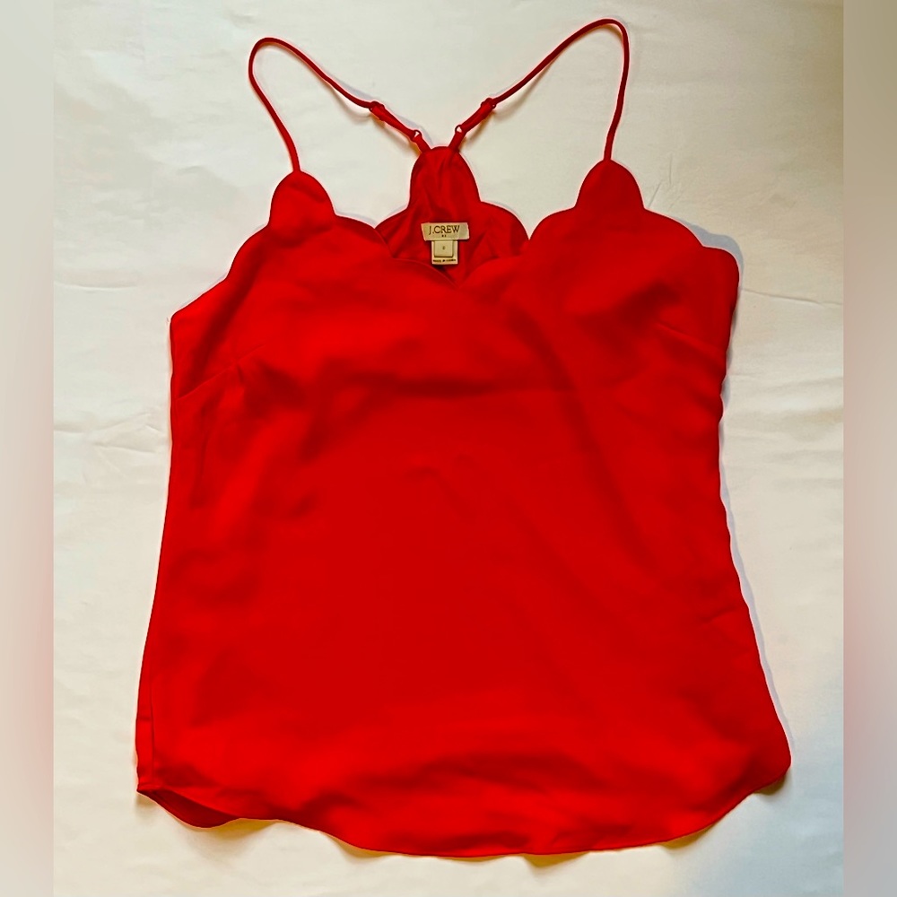 J. Crew scalloped tank top